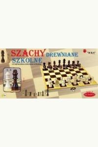 Małe szachy szkolne drewniane