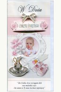 Karnet De Lux Złocony Chrzest (dla dziewczynki)