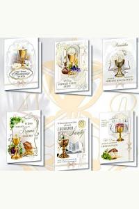 Karnet B6 z naklejanym elementem Komunia Mix