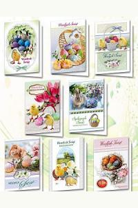 Karnet B6 Wielkanoc świecki mix