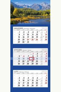 Kalendarz 2026 trójdzielny Lux MIX