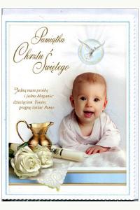 Pamiątka Chrztu Świętego dla chłopca - kartka okolicznościowa