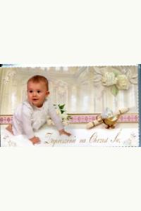 Zaproszenie na Chrzest Święty (dziewczynka)