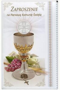 Zaproszenie na Pierwszą Komunię Świętą Kielich (10 szt)