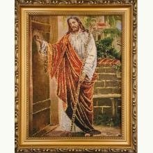 Obraz Haftowany - Jezus u drzwi 22x27,5cm, 5908451962036 K