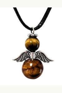 Wisiorek aniołek na rzemyku Tygrysie Oko