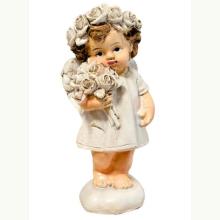 Figurka Aniołek z kwiatami 8cm, 5908451964771 k