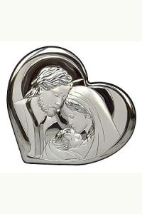 Obrazek srebrny ŚWIĘTA RODZINA serce