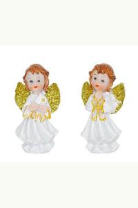 Figurka Aniołek biało-złoty w torebce