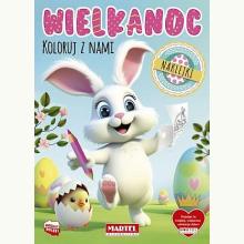 Wielkanoc. Koloruj z nami z naklejkami, 9788367668989