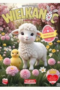 Kolorowanka Wielkanoc z barankiem z naklejkami
