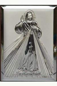 Obrazek srebrny Jezus Miłosierny