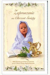 Zaproszenie na Chrzest (chłopiec)