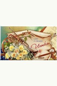 Karnet List z okazji Urodzin + koperta