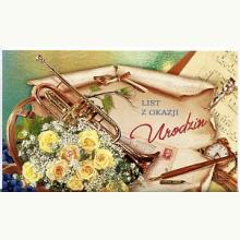 Karnet List z okazji Urodzin + koperta, P0078