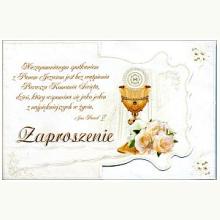 Zaproszenie na Pierwszą Komunię Świętą (10 szt), P0132