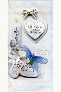 Karnet De Lux Złocony Chrzest (dla chłopca)