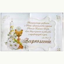 Zaproszenie na Pierwszą Komunię Świętą (10 szt), P0142