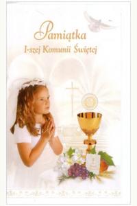Pamiątka Pierwszej Komunii Świętej - kartka okolicznościowa (dziewczynka)
