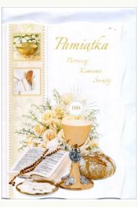 Pamiątka Pierwszej Komunii Świętej  - kartka okolicznościowa