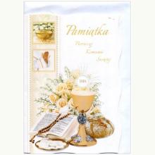 Pamiątka Pierwszej Komunii Świętej - kartka okolicznościowa (dziewczynka), 5903292990088