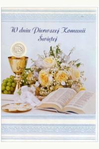 W dniu Pierwszej Komunii Świętej  - kartka okolicznościowa