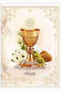 Pamiątka Pierwszej Komunii Świętej - kartka okolicznościowa