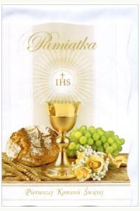 Pamiątka Pierwszej Komunii Świętej - kartka okolicznościowa