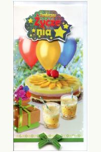 Karnet DL De Lux. Złocony Urodziny