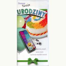 Karnet DL De Lux. Złocony Urodziny, P0176 K Karnet DL De Lux. Złocony Urodziny, P0176 K