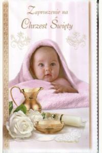 Zaproszenie na Chrzest (dziewczynka)