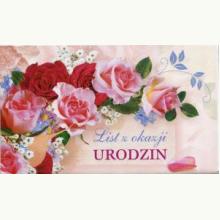 Karnet List z okazji Urodzin + koperta, P0080
